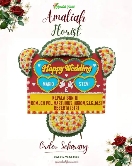 Papan Bunga Pernikahan Keusik